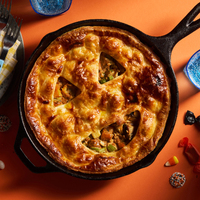 Jack-O'-Lantern Chicken Pot Pie