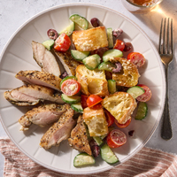 Italian Chicken Thighs & Tomato Panzanella