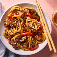 Hoisin Pork & Udon Noodle Stir-Fry