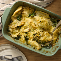 Spinach & Artichoke Pierogi Casserole