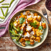 Indian-Inspired Tofu & Cauliflower Bowls