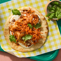 Harissa Shrimp Pitas