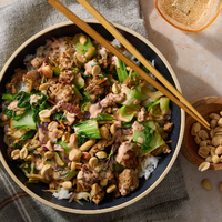Asian-Style Pork & Veggie Rice Bowls