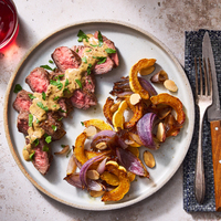 Flank Steaks & Creamy Dijon Pan Sauce