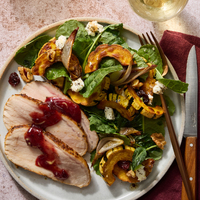 Sour Cherry Pork Roast & Baby Kale Salad