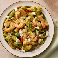 Pesto Shrimp Rigatoni