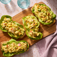 Open-Faced Curry Chicken Salad Sandwiches