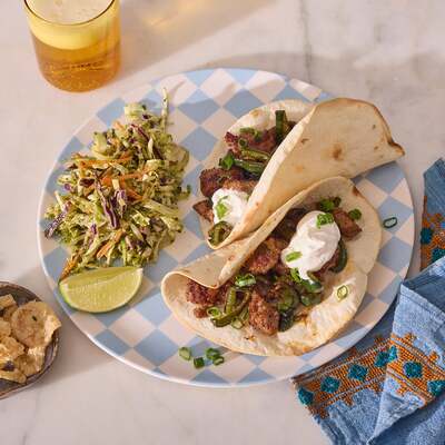 15-Min Poblano Sausage Tacos