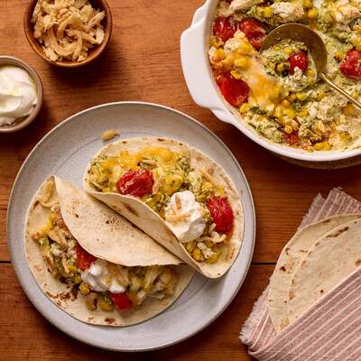 Baked Cilantro Chicken Tacos