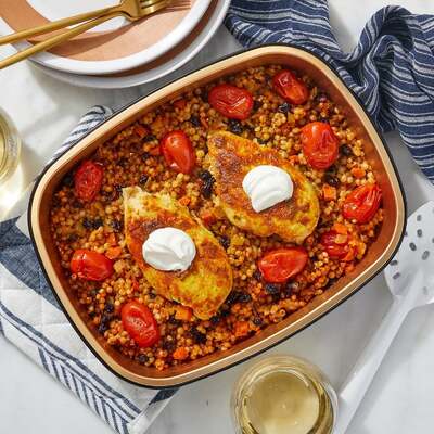 Oven-Baked Chicken & Romesco Couscous