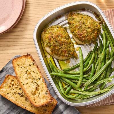 Baked Pesto Cheesy Chicken