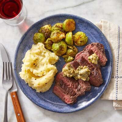 Seared Steaks & Caper Butter
