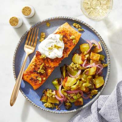 Spanish Trout & Saffron Potatoes