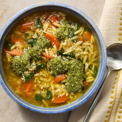 Lemon Orzo & Vegetable Soup