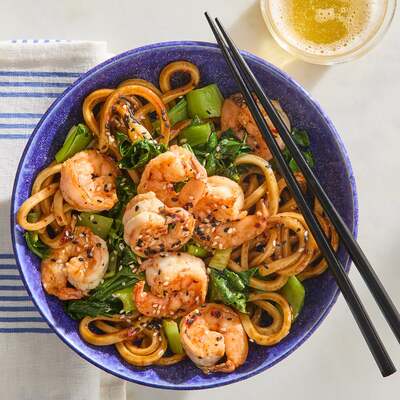 15-Min Shrimp & Orange-Chili Noodles