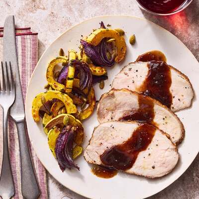 Pork Roast & Pomegranate Pan Sauce