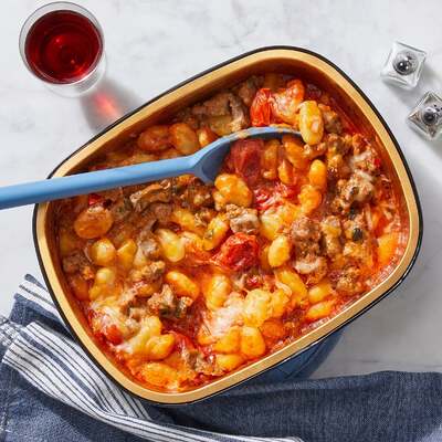 Oven-Baked Smoky Poblano Sausage Gnocchi