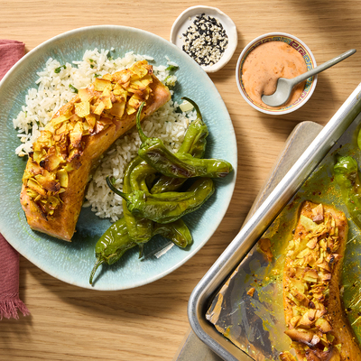 Curry-Coconut Crusted Salmon