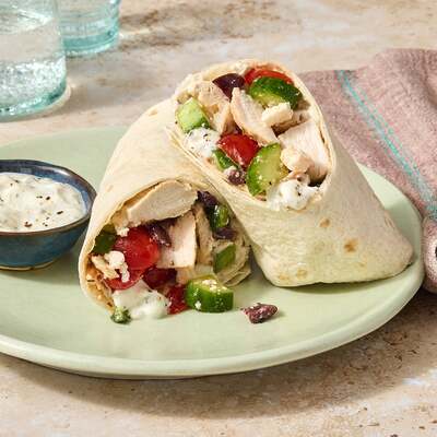 Chicken & Greek Salad Wraps