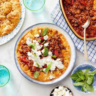Oven-Baked Harissa Beef Pitas