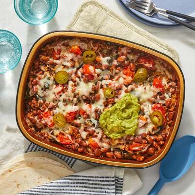 Oven-Baked Ancho Pinto Beans & Rice