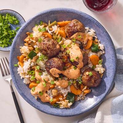 Smoky Poblano Pork Sausage Meatballs