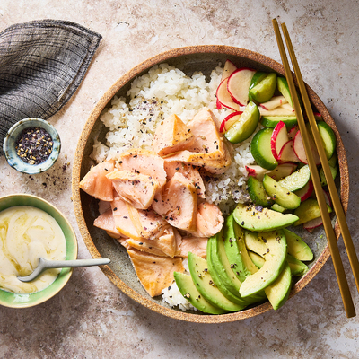 Salmon Sushi Rice Bowls