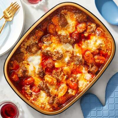 Oven-Baked Italian Sausage & Gnocchi