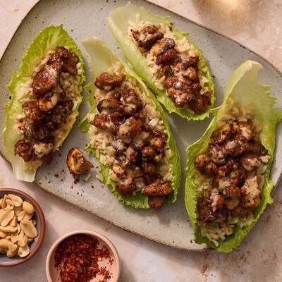 Pork & Mushroom Lettuce Cups