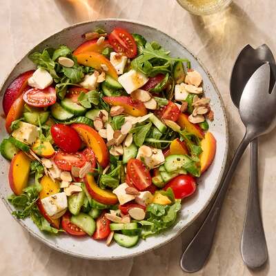 Mozzarella, Tomato & Peach Salad