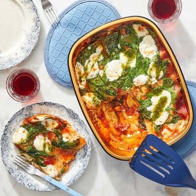 Oven-Baked Three Cheese Lasagna