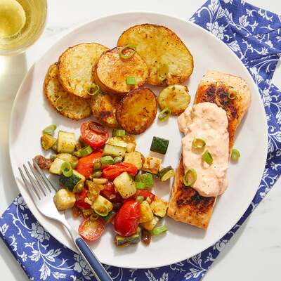 Pan-Seared Salmon & Calabrian Mayo