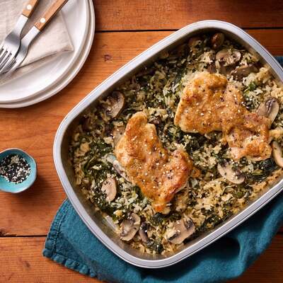 Miso-Maple Chicken Thighs & Rice