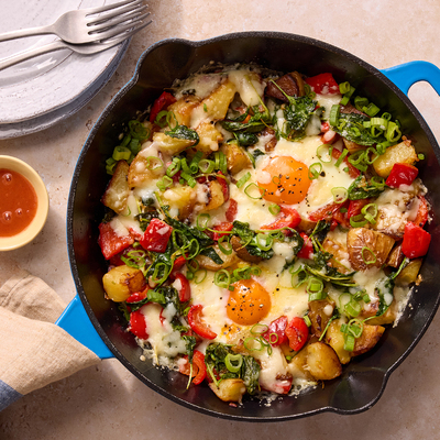 Breakfast-for-Dinner Hash & Eggs