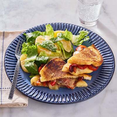 Glazed Pepper & Fig Jam Grilled Cheese