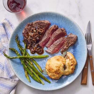 Seared Steaks & Hot Honey Biscuits