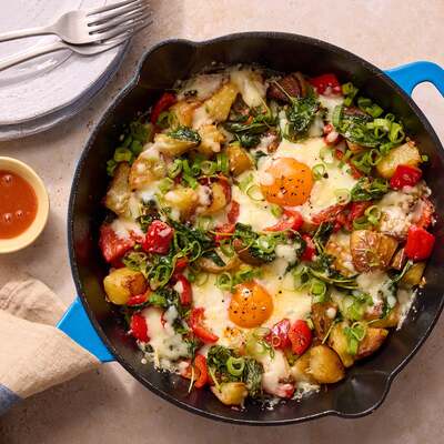 Breakfast-for-Dinner Hash & Eggs