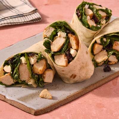 Garlic-Tahini Chicken Wraps