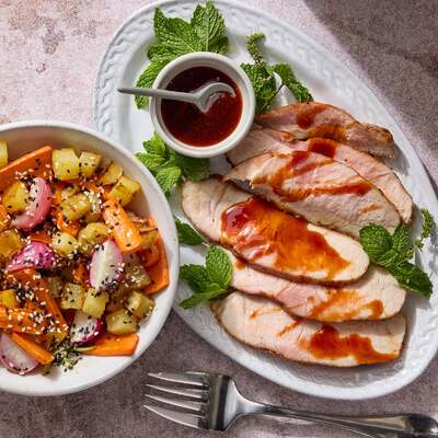 Sheet Pan Soy-Glazed Pork Roast