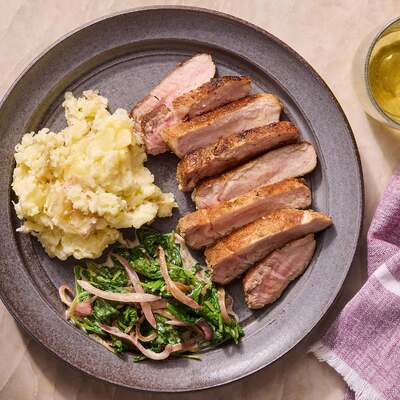 Seared Pork Chops & Mashed Potatoes