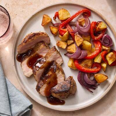 Pork Chops & Fig-Sherry Pan Sauce