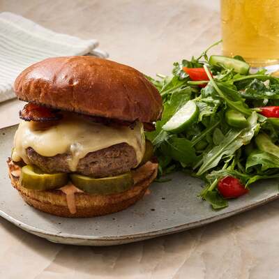 Bacon Gouda Prime Beef Burgers