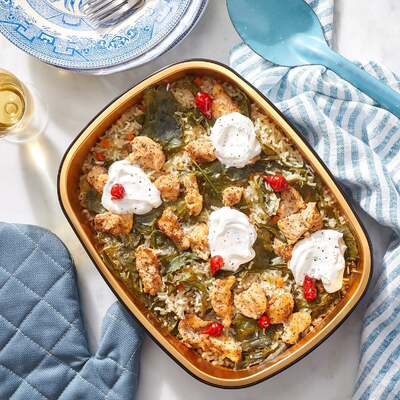 Oven-Baked Chicken & Garlic Butter Rice