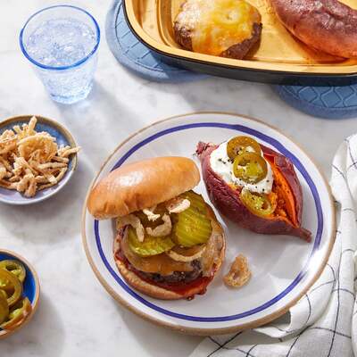 Oven-Baked BBQ Cheeseburgers