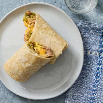 Pork Sausage Breakfast Burrito