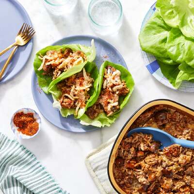 Oven-Baked Turkey & Mushroom Lettuce Cups