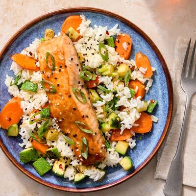 Tamarind Glazed Salmon & Rice