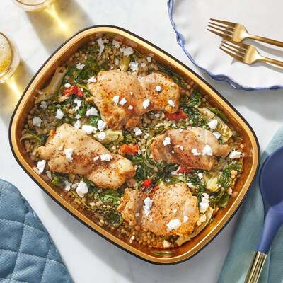 Oven-Baked Chicken Thighs & Couscous