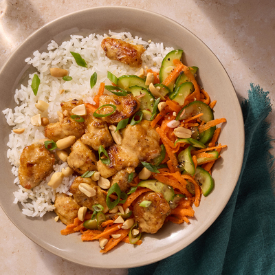 Chicken Satay Rice Bowls