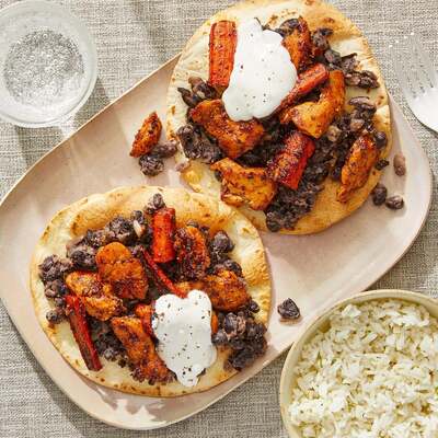 Spicy Honey-Lime Chicken Tostadas